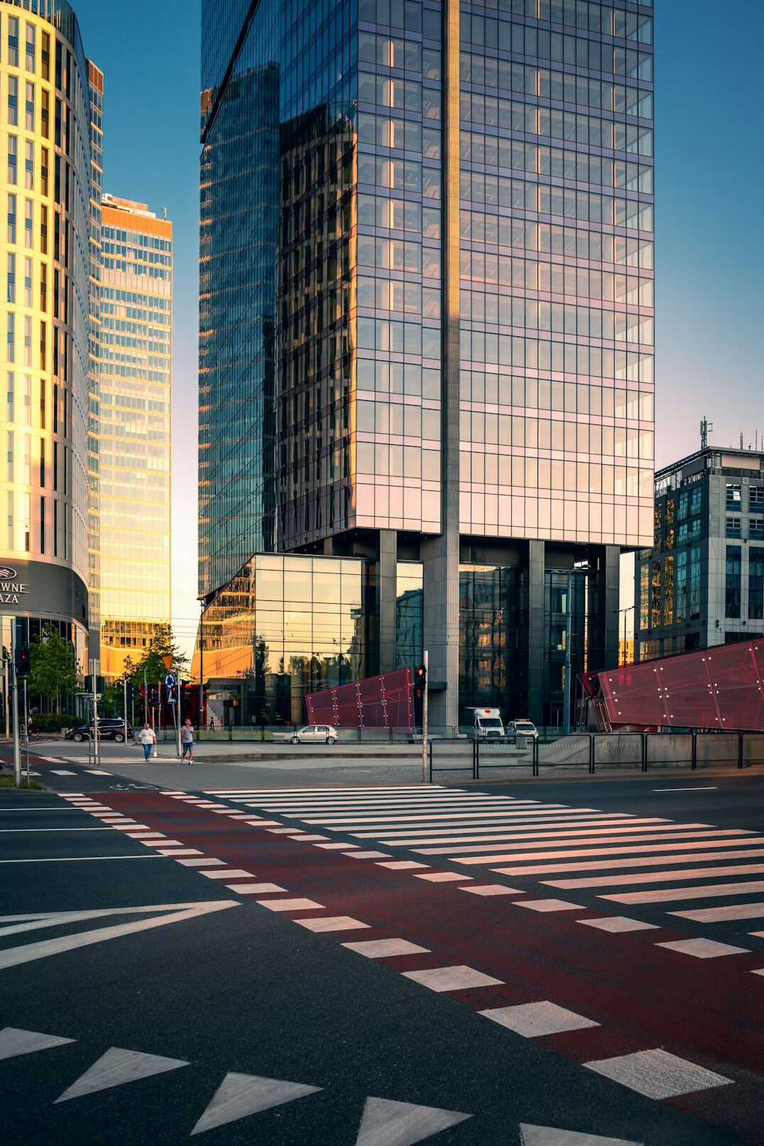 Modern office building exterior in a European city